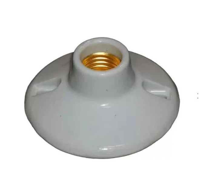 Suporte Louça E27 Tipo Plafon Base Grande (porcelana)