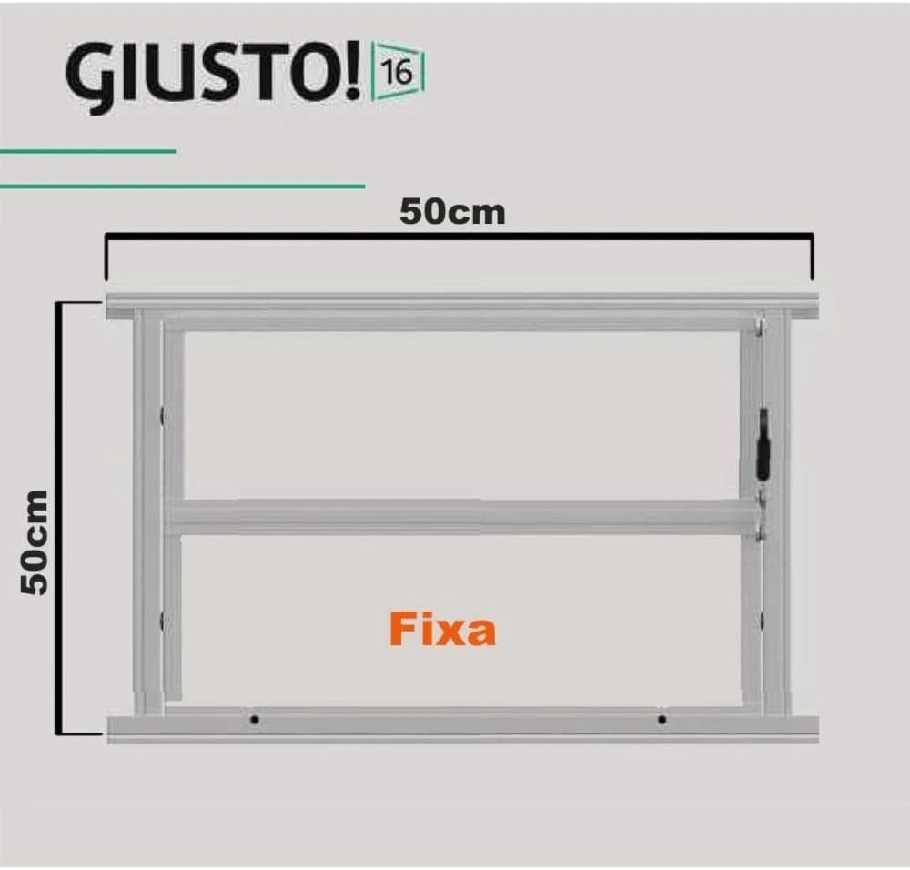 Basculante Aluminio C/vidro 50l X 50a Branco