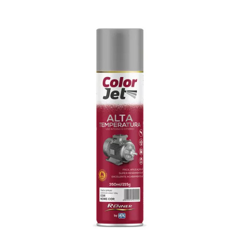 Tinta Spray Color Jet Alta Temperatura Preto Fosco 400ml Renner