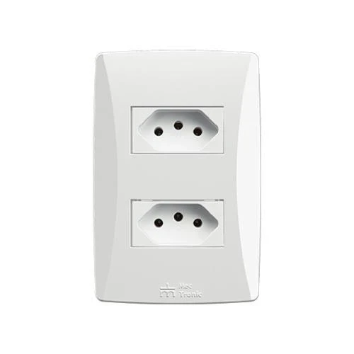 2 Tomadas 2p+t 20a/250v com Placa Petra - Mectronic