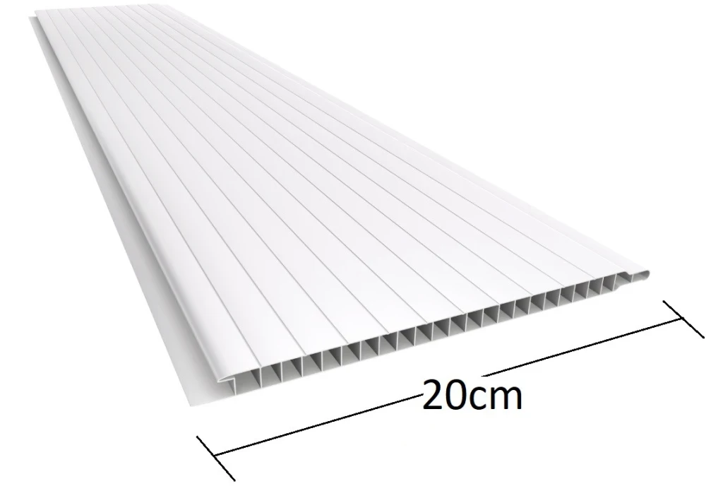 Forro Pvc Sob Enc. 20cm X 10mm Frisado Branco Junta Normal Plasbil