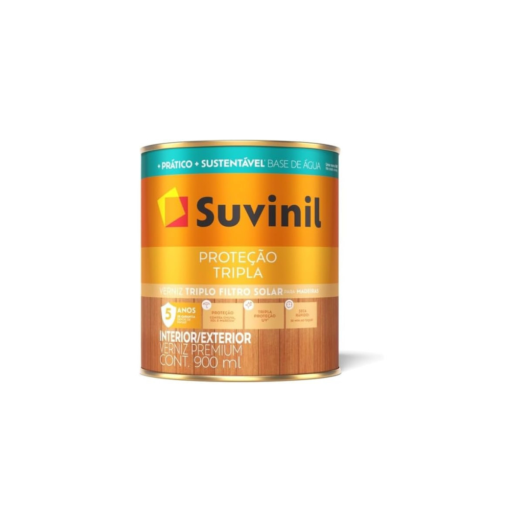 Verniz Seca Rapido Mogno 900ml Suvinil Base água