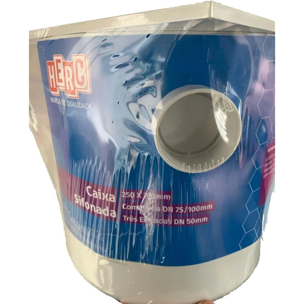 Caixa Sifonada Herc C/ Tampa Quad 250x250x75