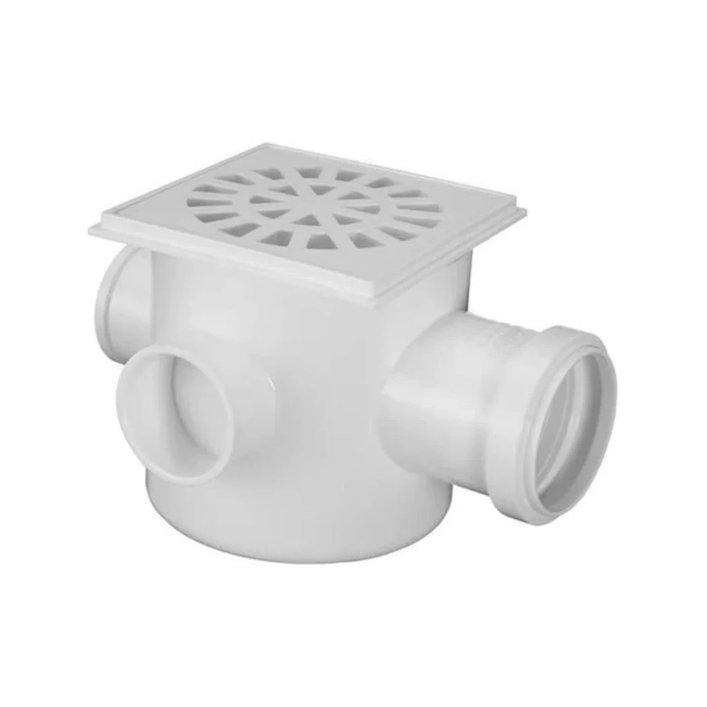 Caixa Sifonada Krona C/ Grelha Quad. 150 X 150 X 50mm