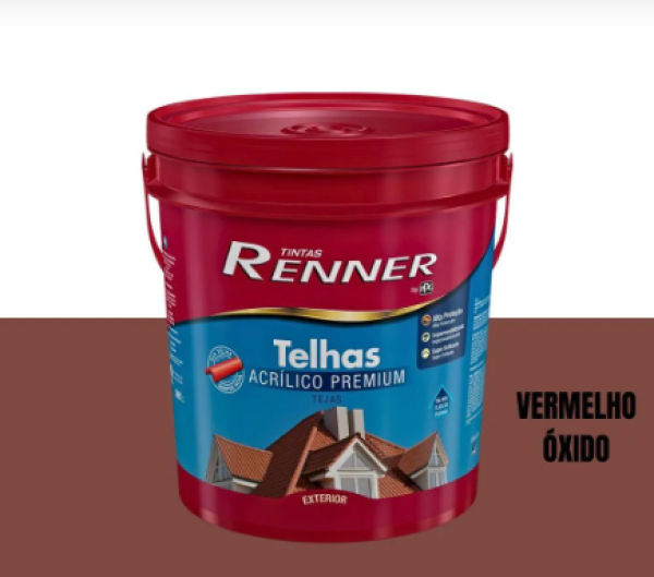 Tinta Telhas Vermelho óxido 18 Litros Renner