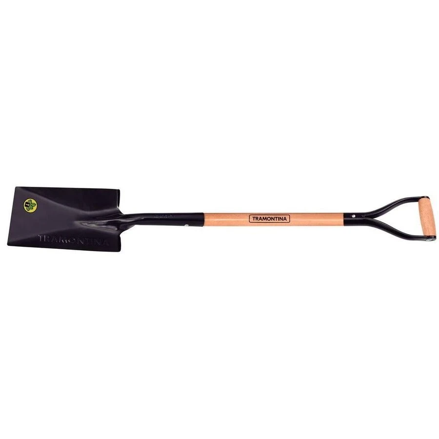 Vanga Quadrada 424/00 em Aço com Cabo de Madeira 74 Cm com Empunhadura Metálica Ergonômica - Tramontina