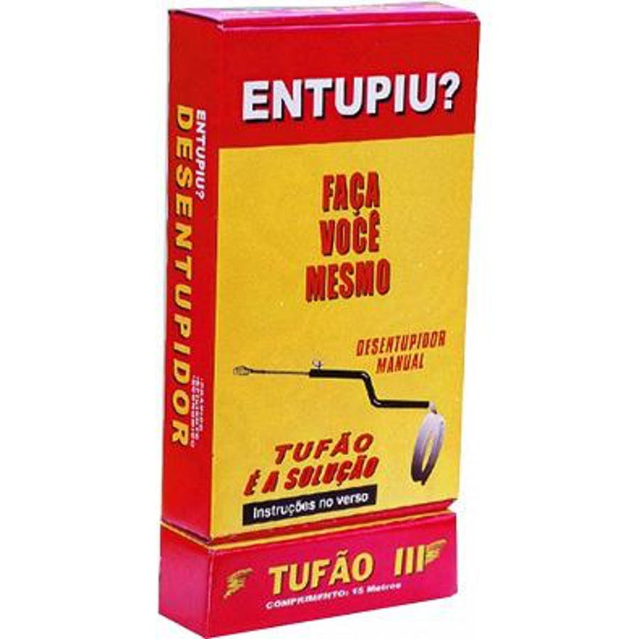 Desentupidor de Canos e Encanamentos Tufão 150cm - Overtime