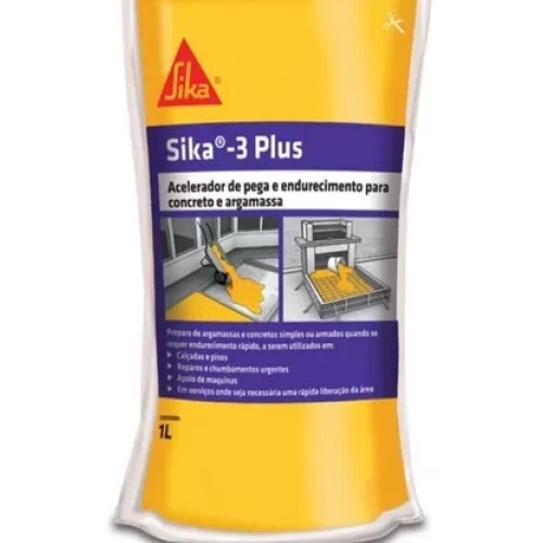 Aditivo Acelerador de Pega e Endurecimento 3 Plus 1 Litro Sika