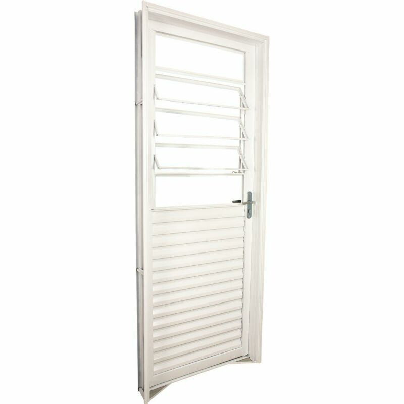 Porta Alum Esq Std Mista Bascul Branca 84x215 Marco 12