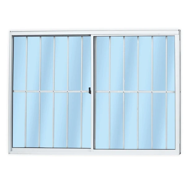 Jan Aluminio 1,00l X 1,00a V.i.correr C/grade (2fl Moveis) Branca Mgm