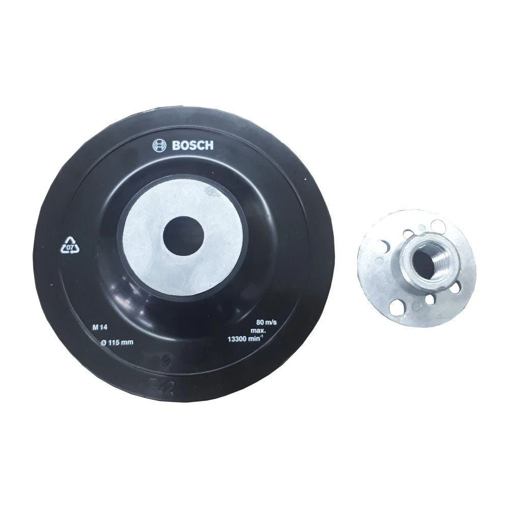 Disco Borracha 4.1/2" P/ Lixa C/ Rosca M14