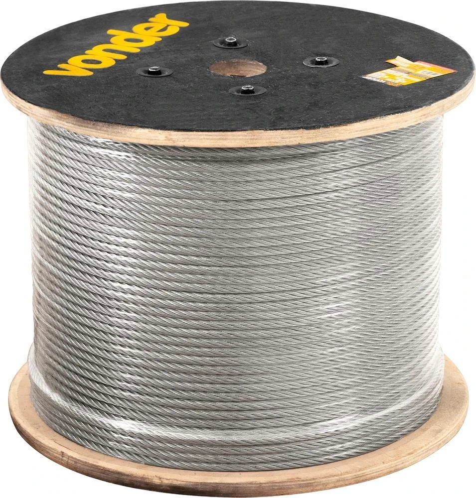 Cabo de Aco Galvanizado, Alma de Fibra, 2,38 Mm 3/32, 6 X
