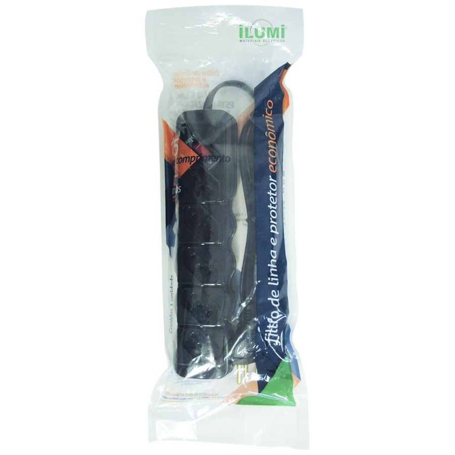 Filtro Linha Ilumi Econ 5 Tom Bivolt Preto 34017 - Ilumi