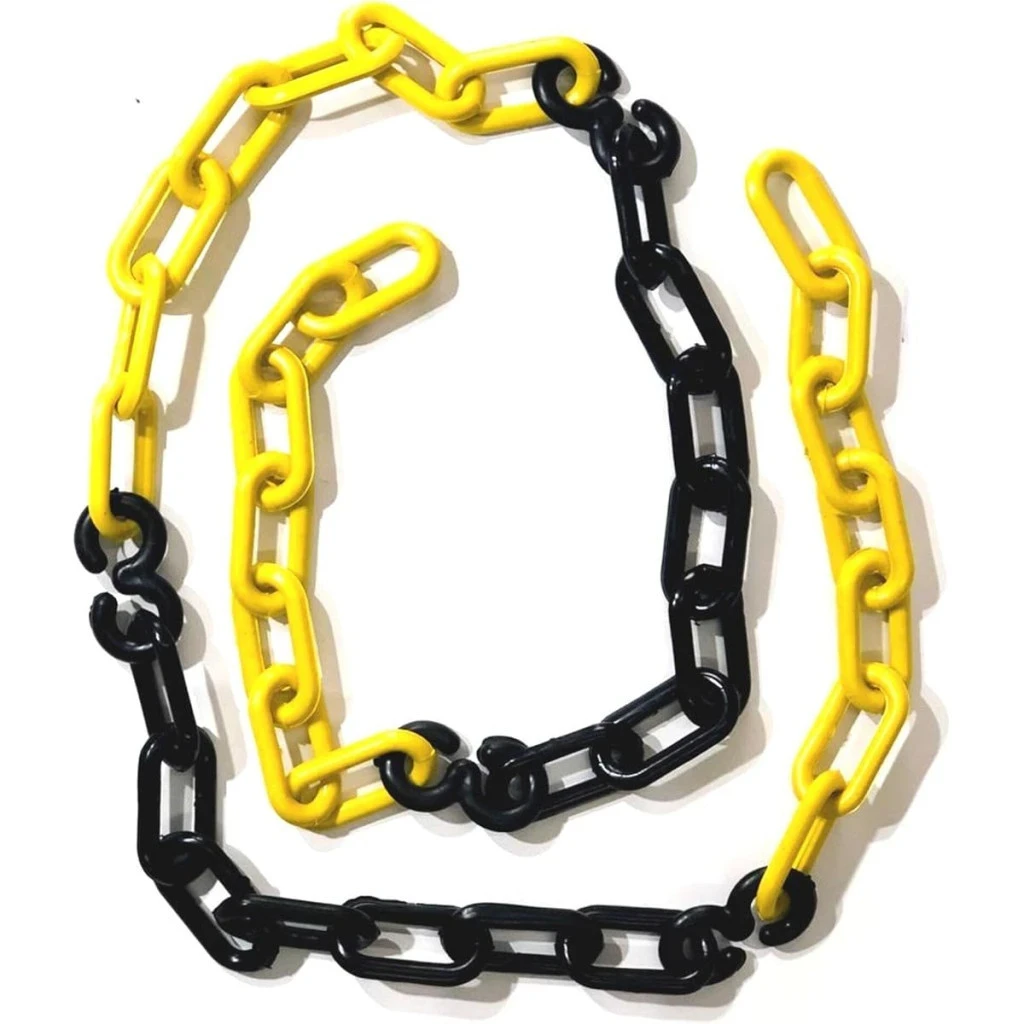Corrente Plast. 10mm Preta/amarela