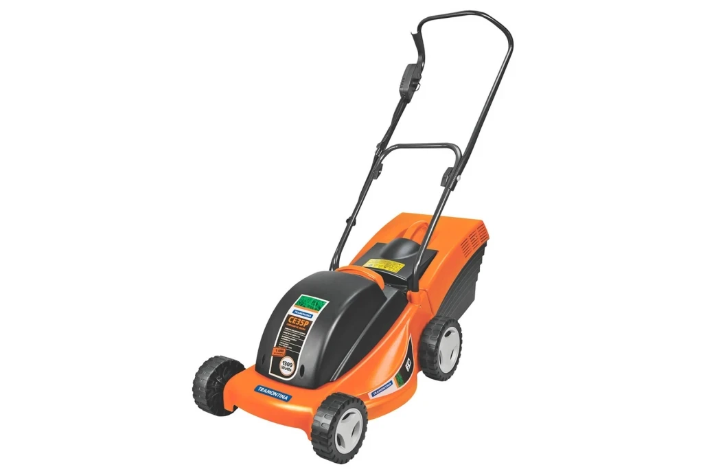 Cortador de Grama Elétrico 1300w 220v Laranja e Preto