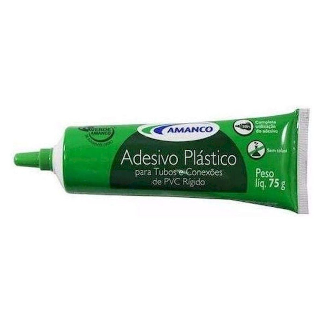 Adesivo Plástico 75g - Amanco Cola para Tubos e Conexões Pvc 75gr Amanco
