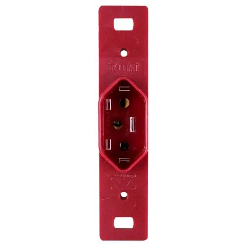 Tomada Vertical 2p+t 10a Vermelha para Condulete - Ilumi