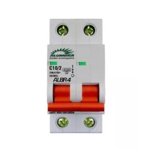 Disjuntor Bifasico 2x10a C Din Alumbra