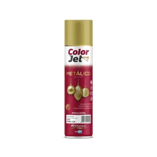 Tinta Spary Color Jet Ouro Metálico 400ml Renner