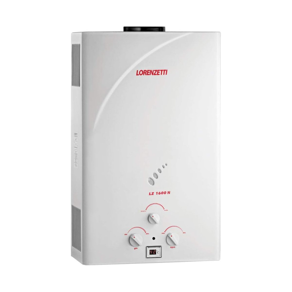 Aquecedor de água a Gás Lz 1600n Glp 15, 0 L/min, Lorenzetti, 7412097, Branco, Médio