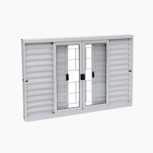 Janela Veneziana 100x100 Inova Quad Marco 12