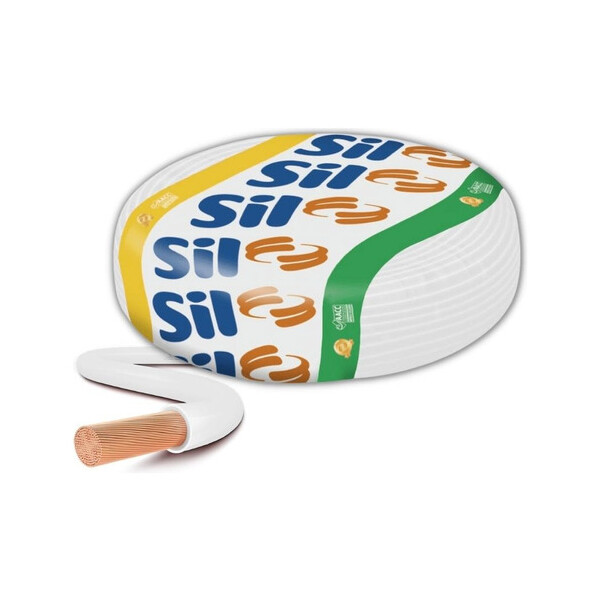 Cabo Flexível 2,5mm² 750V Branco - SIL com 25 metros