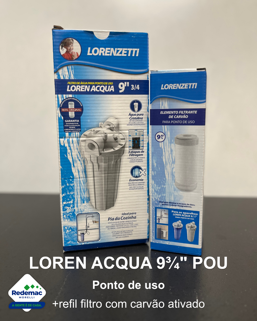 Kit Loren Acqua Ponto de Consumo + Elemento Filtrante Lorenzetti