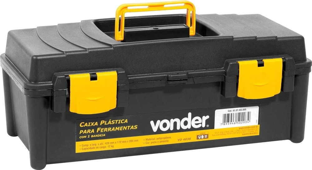 Caixa Plástica Vd 4038, com 1 Bandeja, Vonder Vdo2677