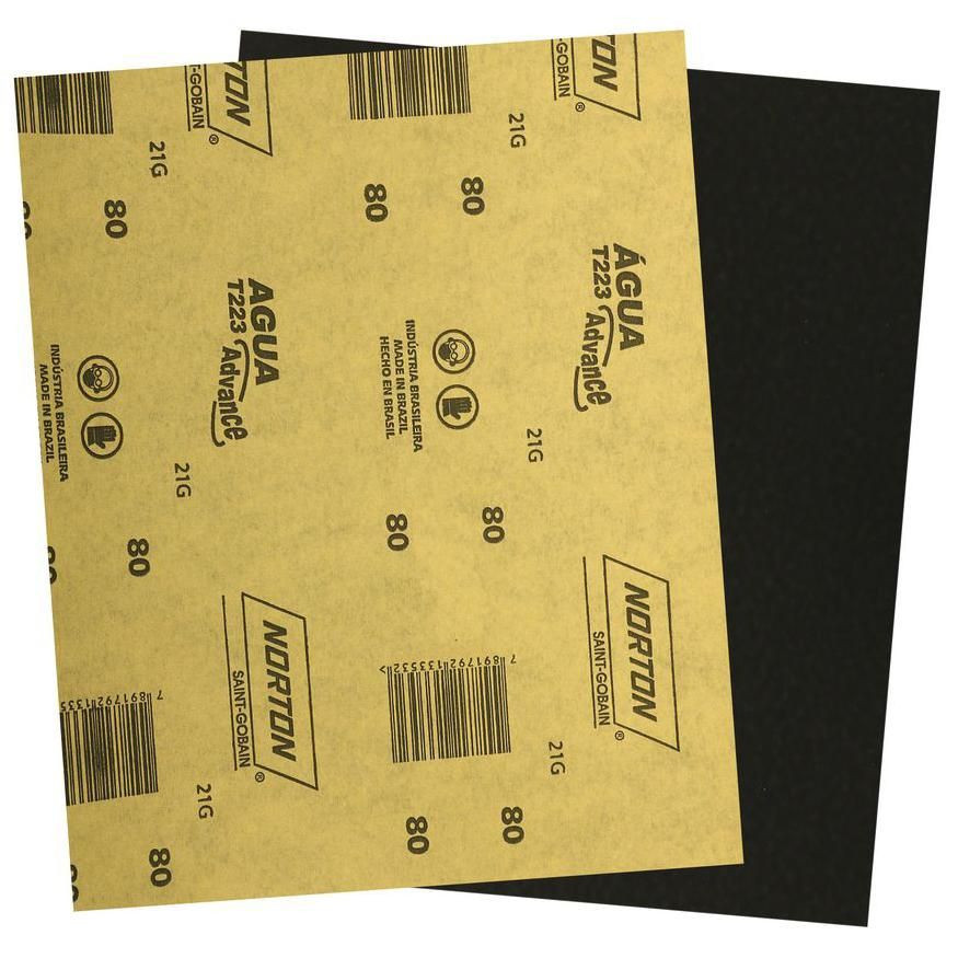 Lixa Agua Norton 80 T223 com 50 Peças
