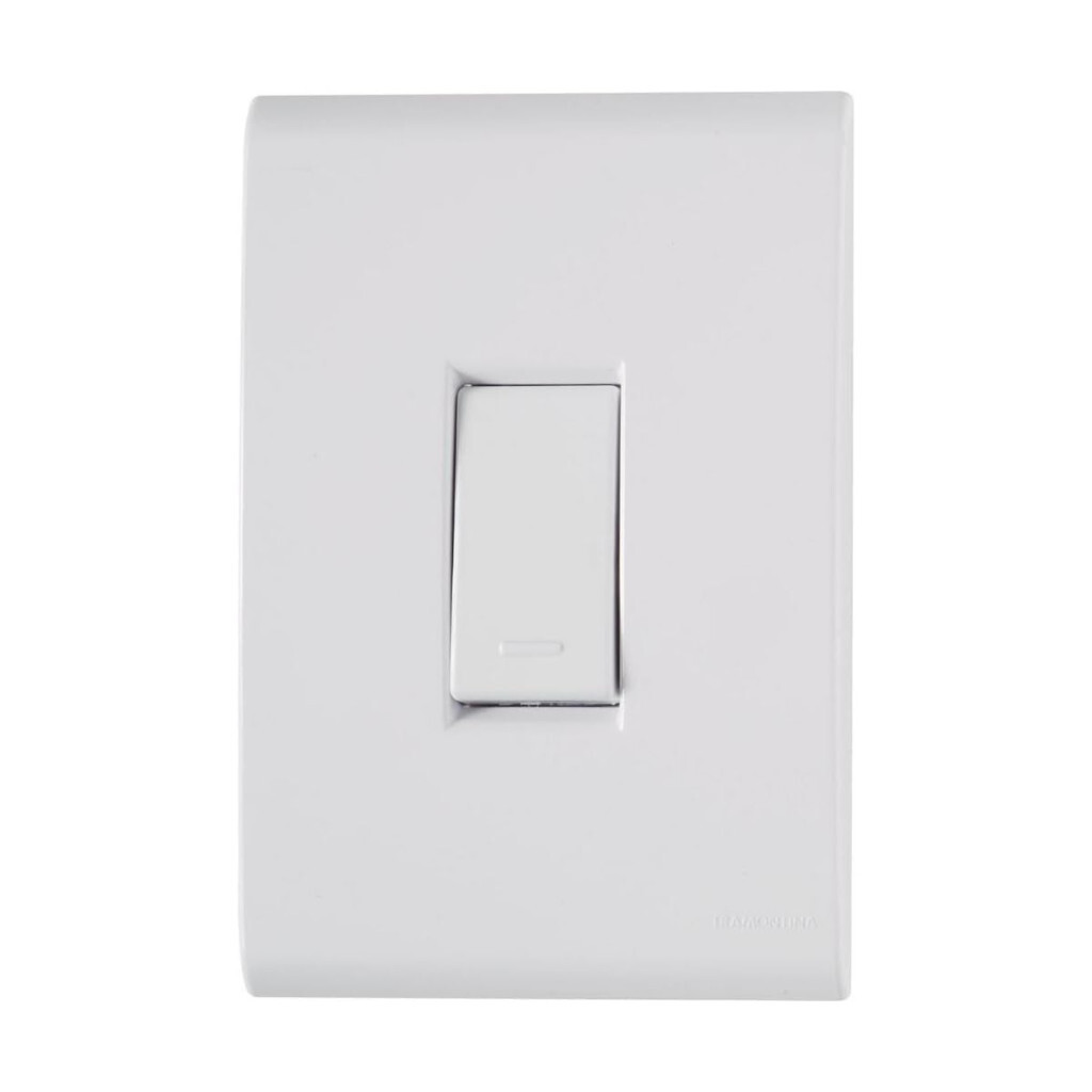 Conjunto 4x2 com 1 Interruptor Simples Liz 10a 250v Branco - Tramontina