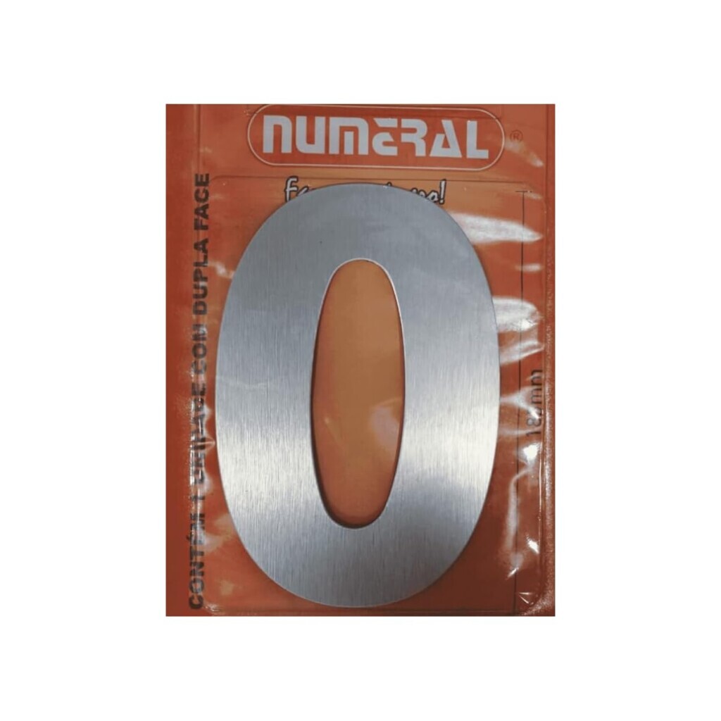 Algarismo 9 Numeral 125mm Aço Escovado 400-9