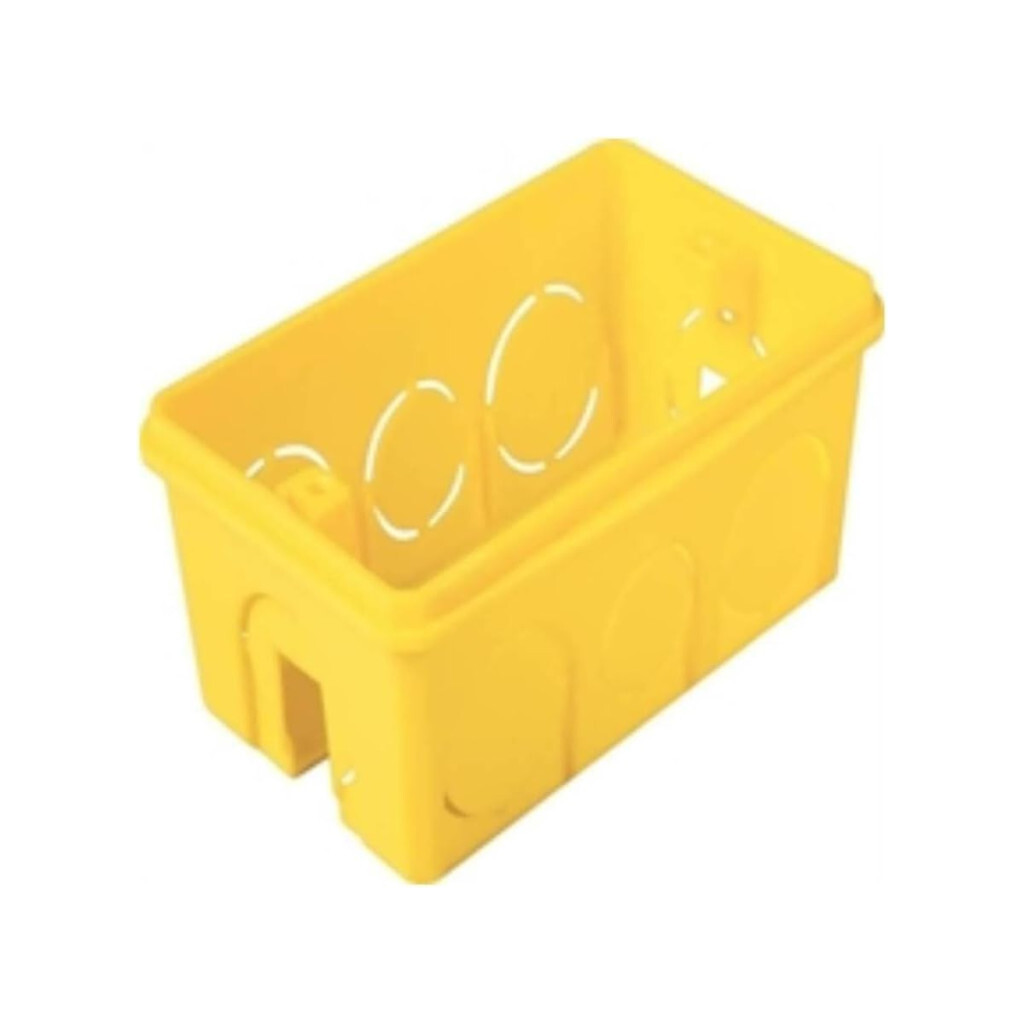 Caixa Embutir 4x2 Retangular Amarela Alta 57500044 Tramontina