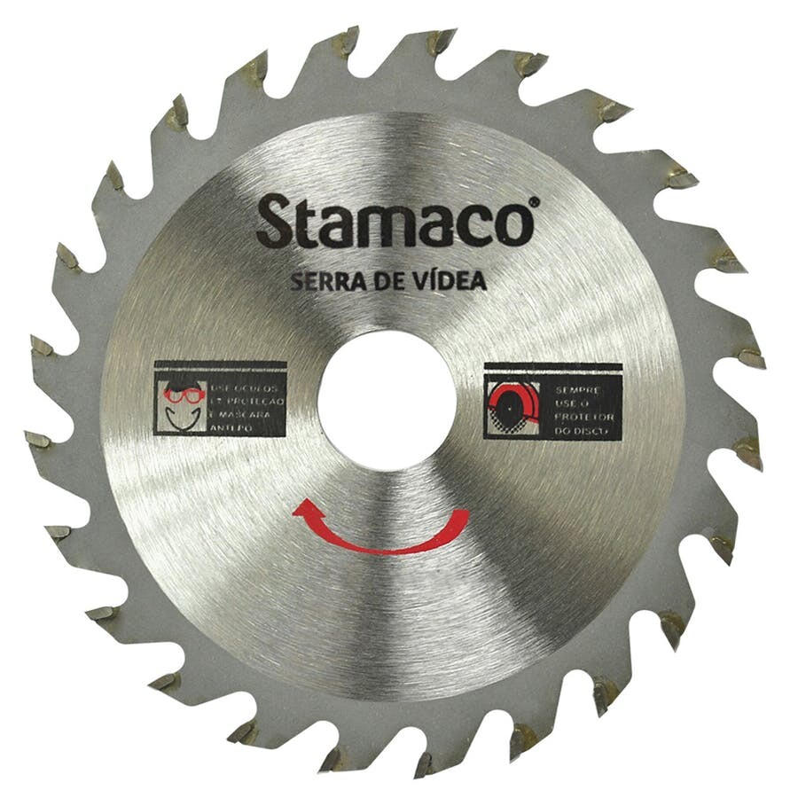 Disco de Serra com Vídea 4.3/8" 110mm 24 Dentes - Stamaco