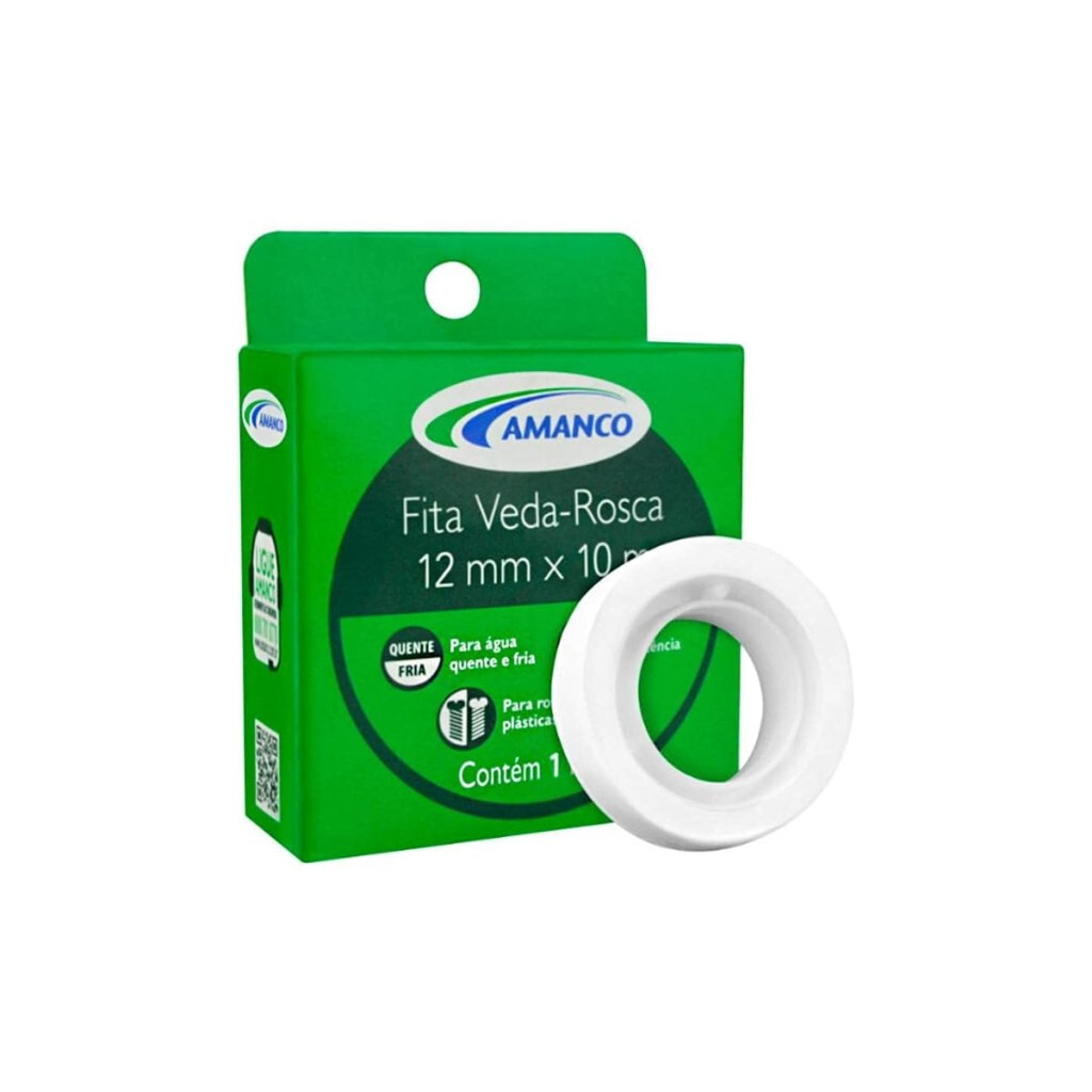 Fita Veda Rosca 12mm X 10 Metros Amanco