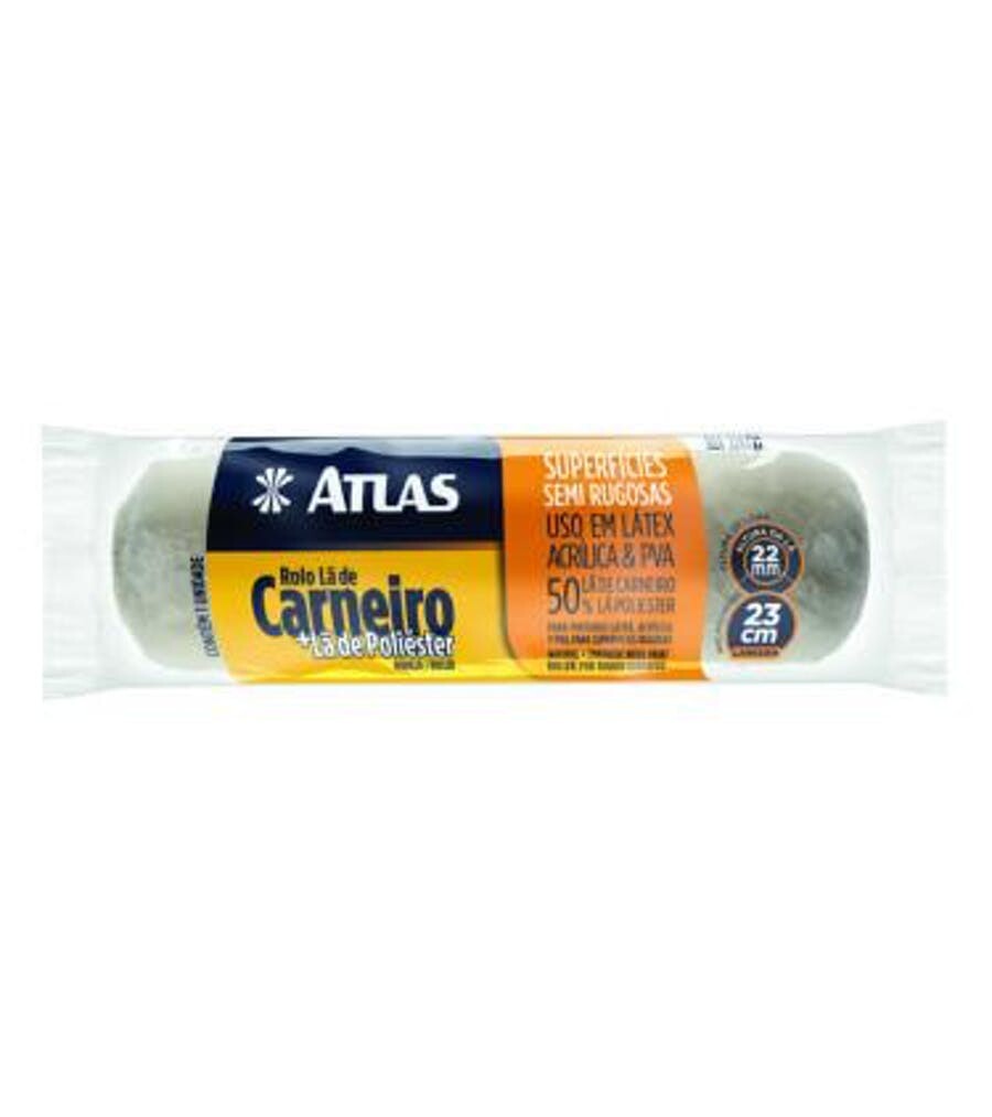 Rolo de Lã Mista 23cm - Atlas