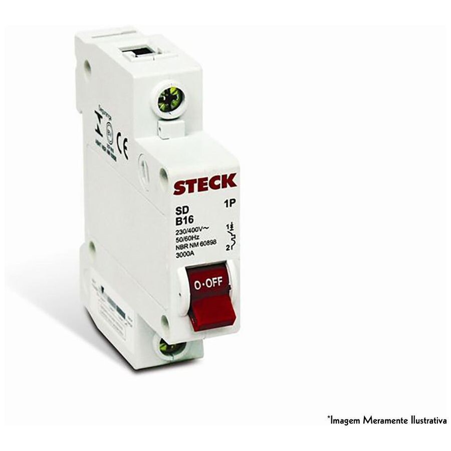 Disjuntor Steck Unip Serie Sd61 e 25a Curva B 3ka - Steck