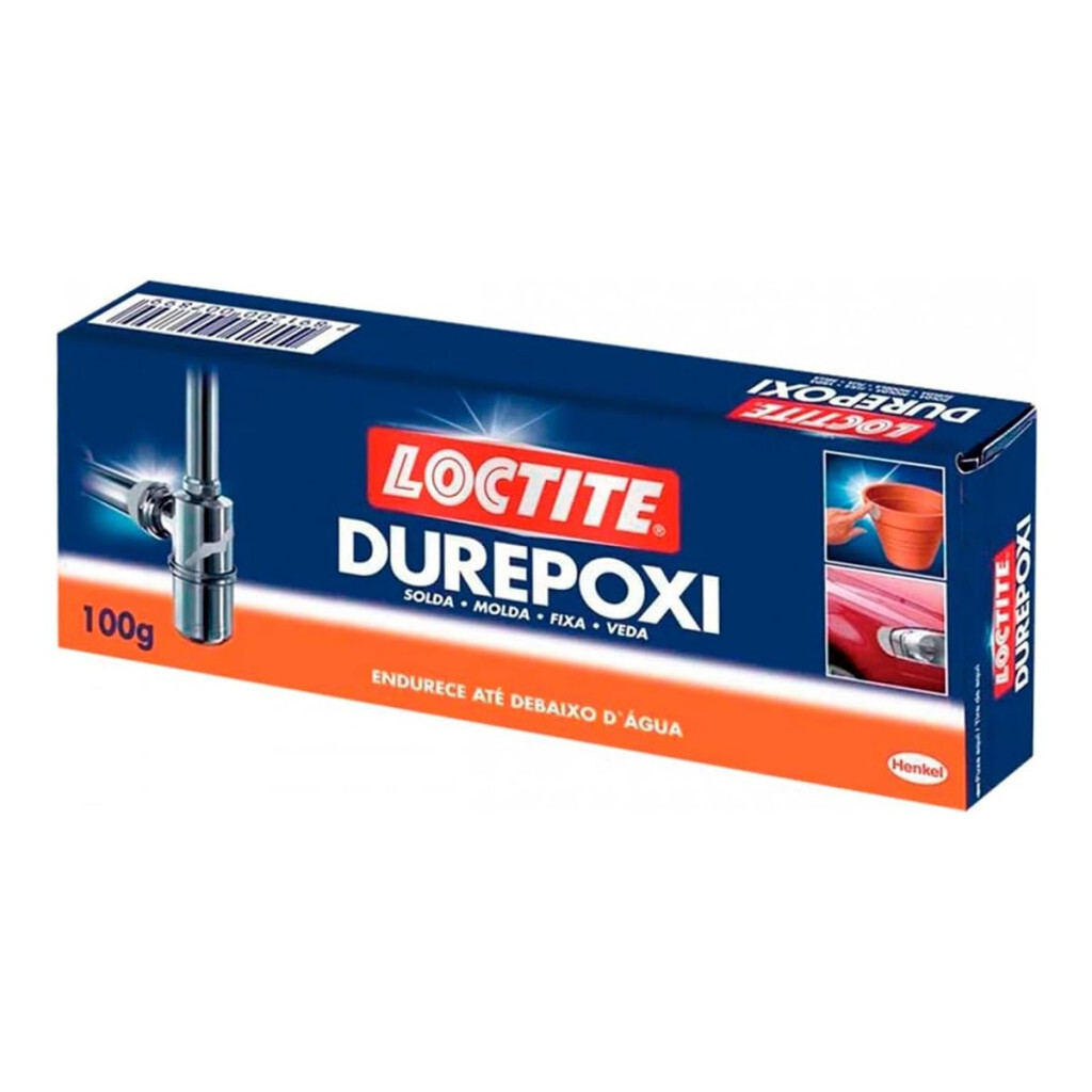Massa Adesiva Durepoxi Loctite, Massa Epóxi para Reconstrução, Modelagem, Fixação e Vedação, Resina Epóxi para Uso Doméstico, Profissional e de Artesanato, Cola Moldável, 1x100g