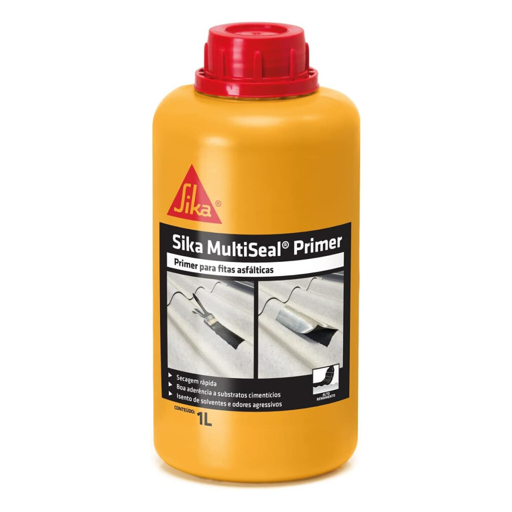 Emulsão Asfáltica - Multiseal Primer Marrom - Impermeabilização - Multiuso - Frasco 1l - Sika