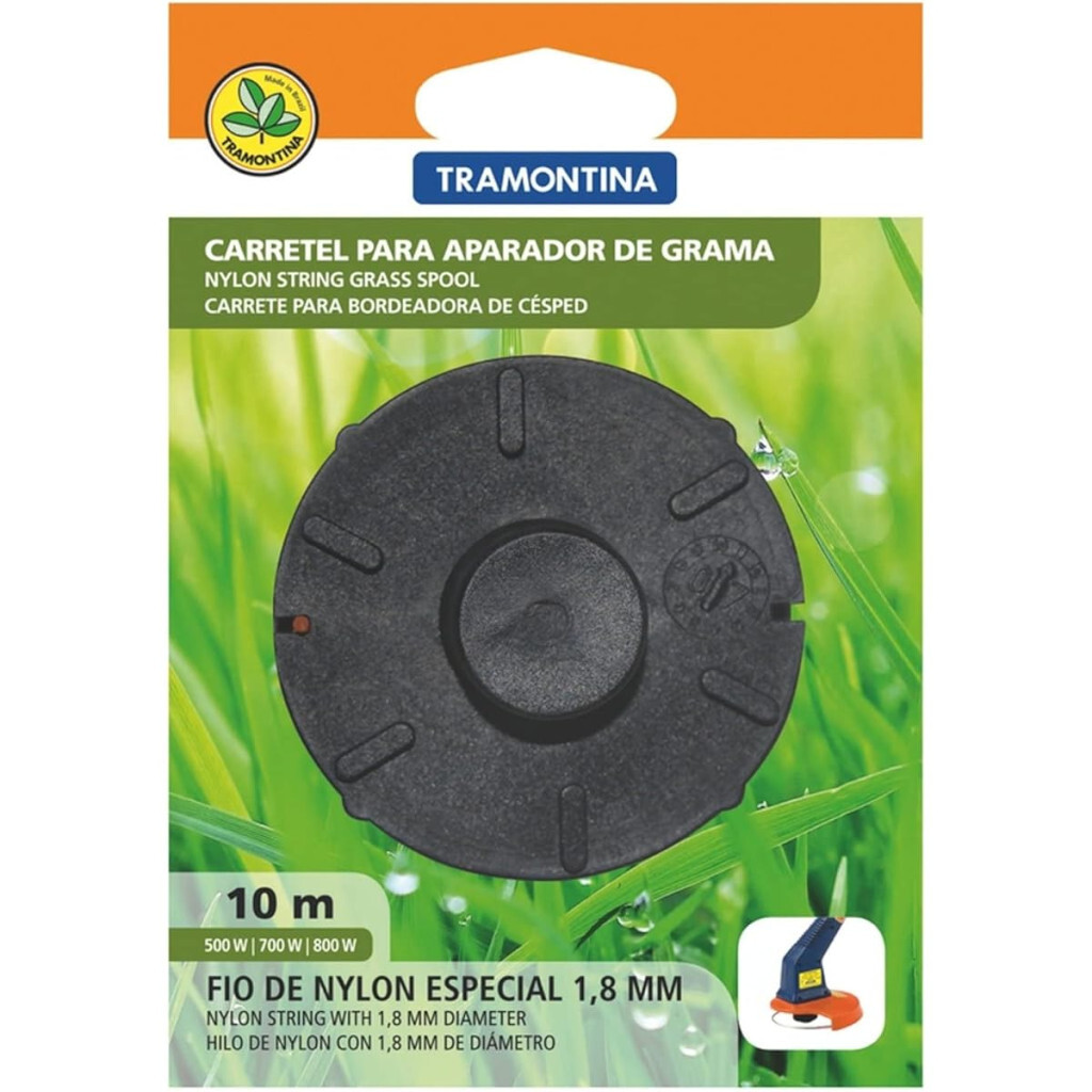 Carretel 2 Fios de Nylon 1,8 Mm Tramontina para Aparador de Grama com 10 M de Comprimento