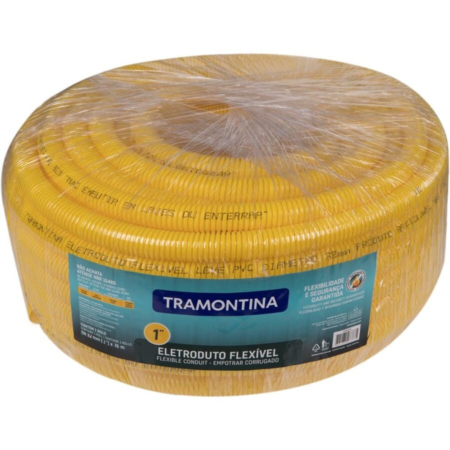 Eletroduto Corrugado Leve Flexível Dn32 1" 25 M - Tramontina