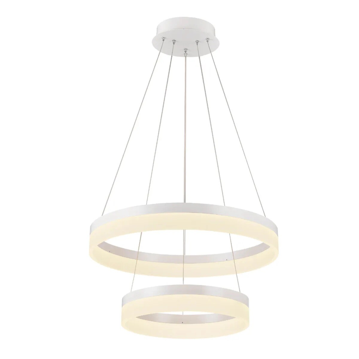Querolustre Pendente Viv5019 2 Aneis 47w 3000k Branco **