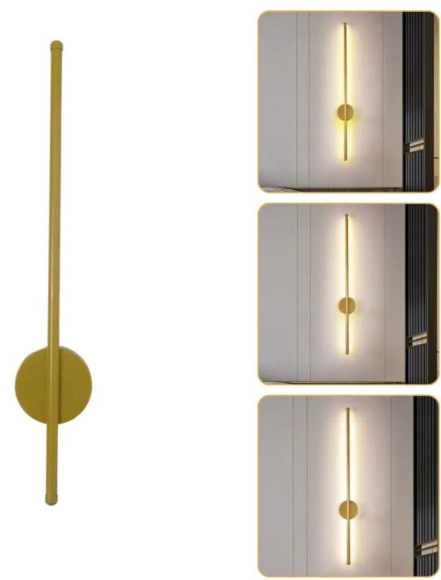 Adn+ Arandela Fit Slim Metal 12w 3000k Dourado 2281