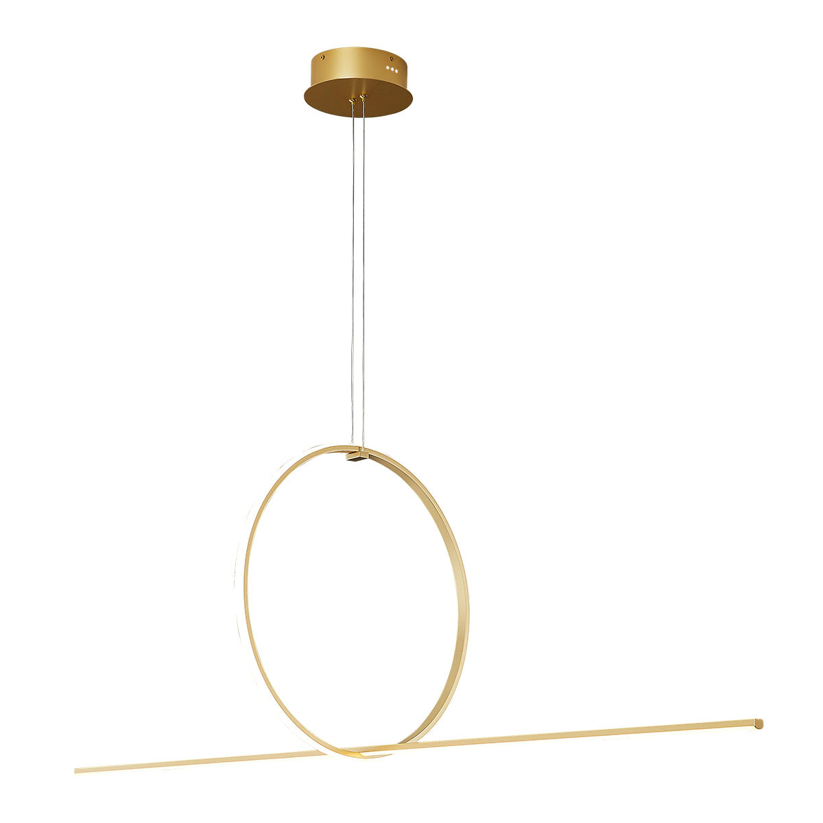 Querolustre Pendente Viv5112 60w 3000k Dourado**