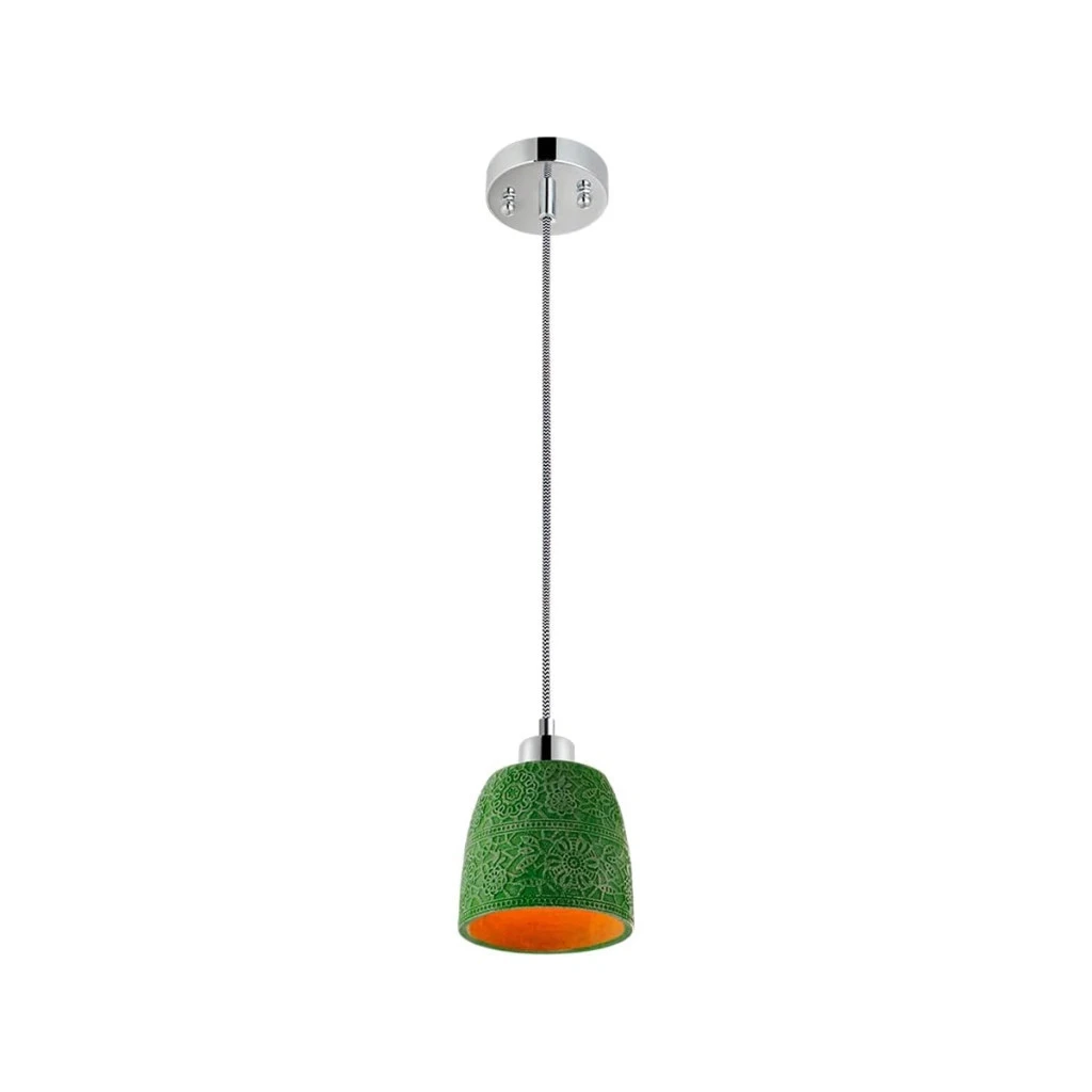 Pendente Farm, 1x, Soquete E27, Cimento, Verde, Avant
