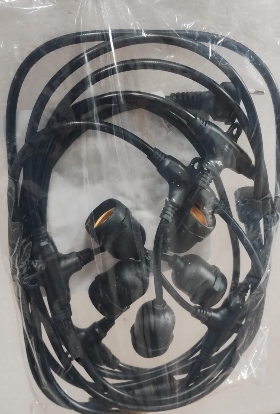 Cristallux Varal Iluminacao Ip65 5xe27 5m-preto 220264