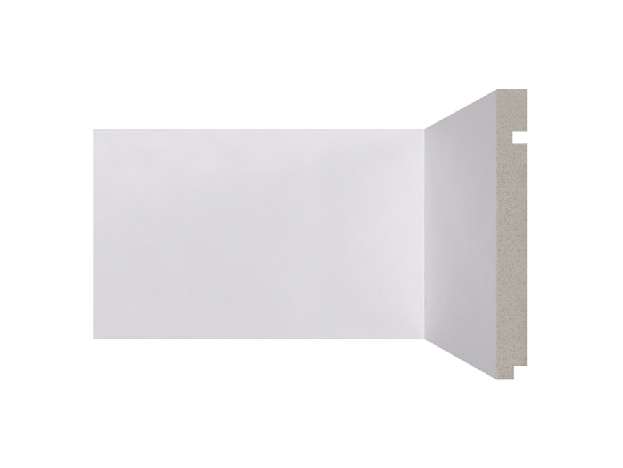 Rodapé em Poliestireno Moderna 496 - Branco - 15 Cm X 2,40 M - Santa Luzia