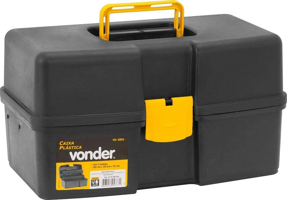 Caixa Plástica Vd 2001, com 2 Bandejas, Vonder Vdo2542
