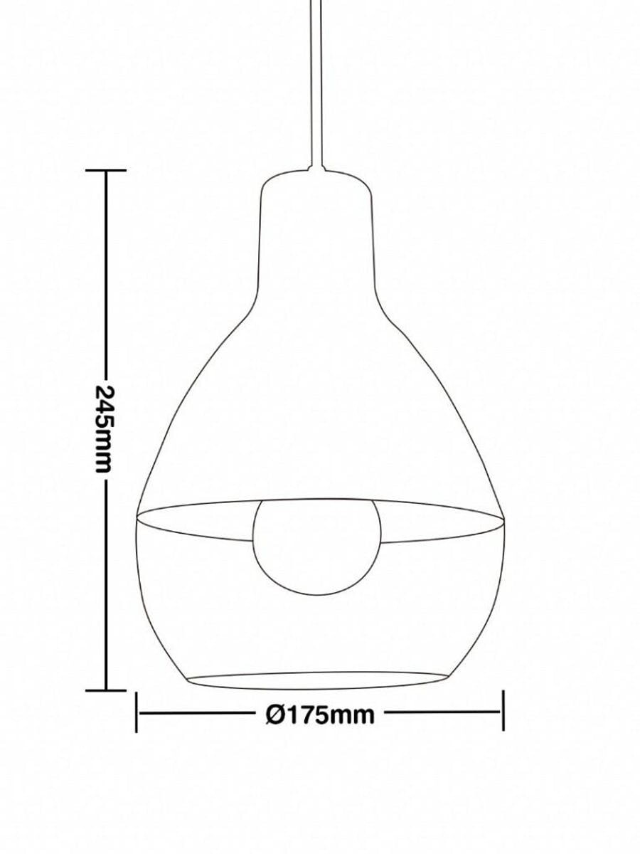 Pendente Baloon Preto 40w - Taschibra