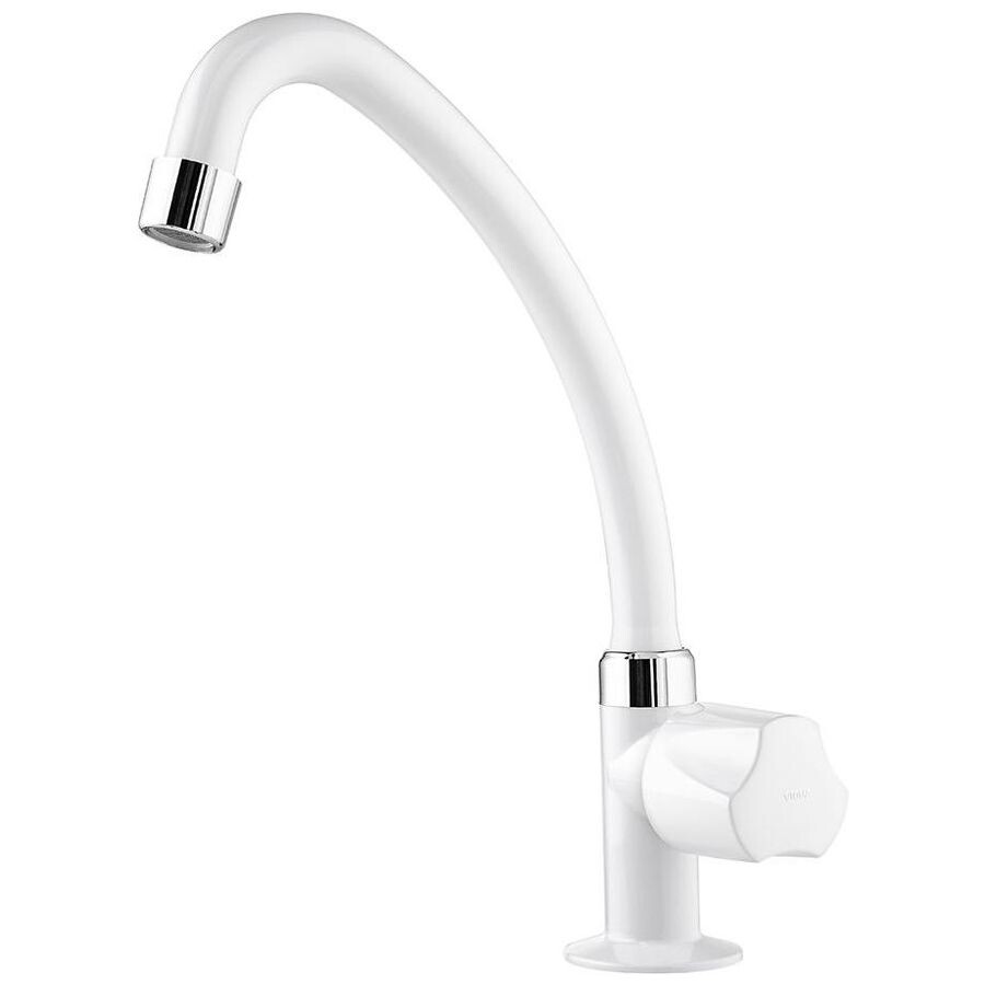 Torneira Cozinha Abs Bica Móvel Mesa Branco C50 Foz 1110502 Blister