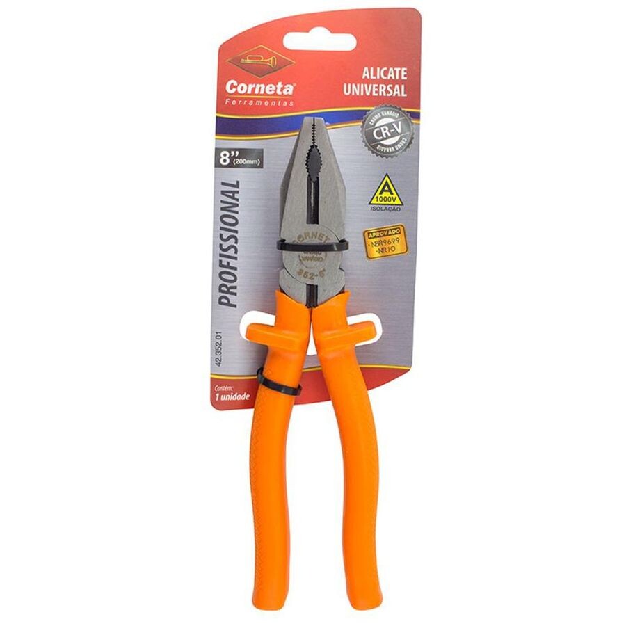 Alicate Universal Corneta 8" 1000v Cv Blister - Corneta